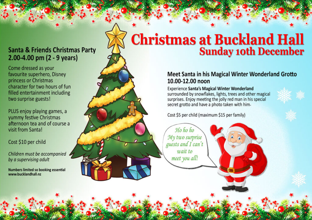 Christmas at Buckland Hall Santa & Friends Christmas Party