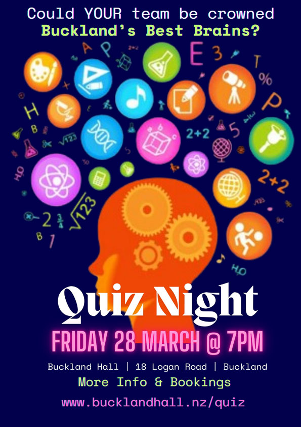 Buckland's Best Brains Quiz Night at Buckland Hall