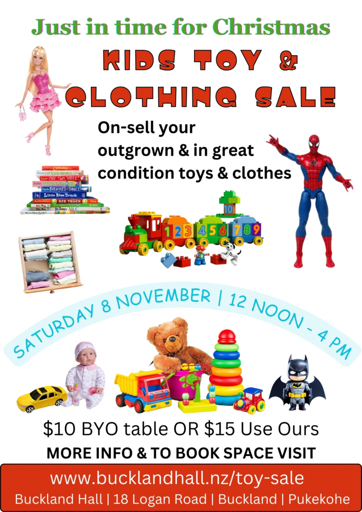 Kids Toy & Clothing Sale at Buckland Hall 8 Nov 25