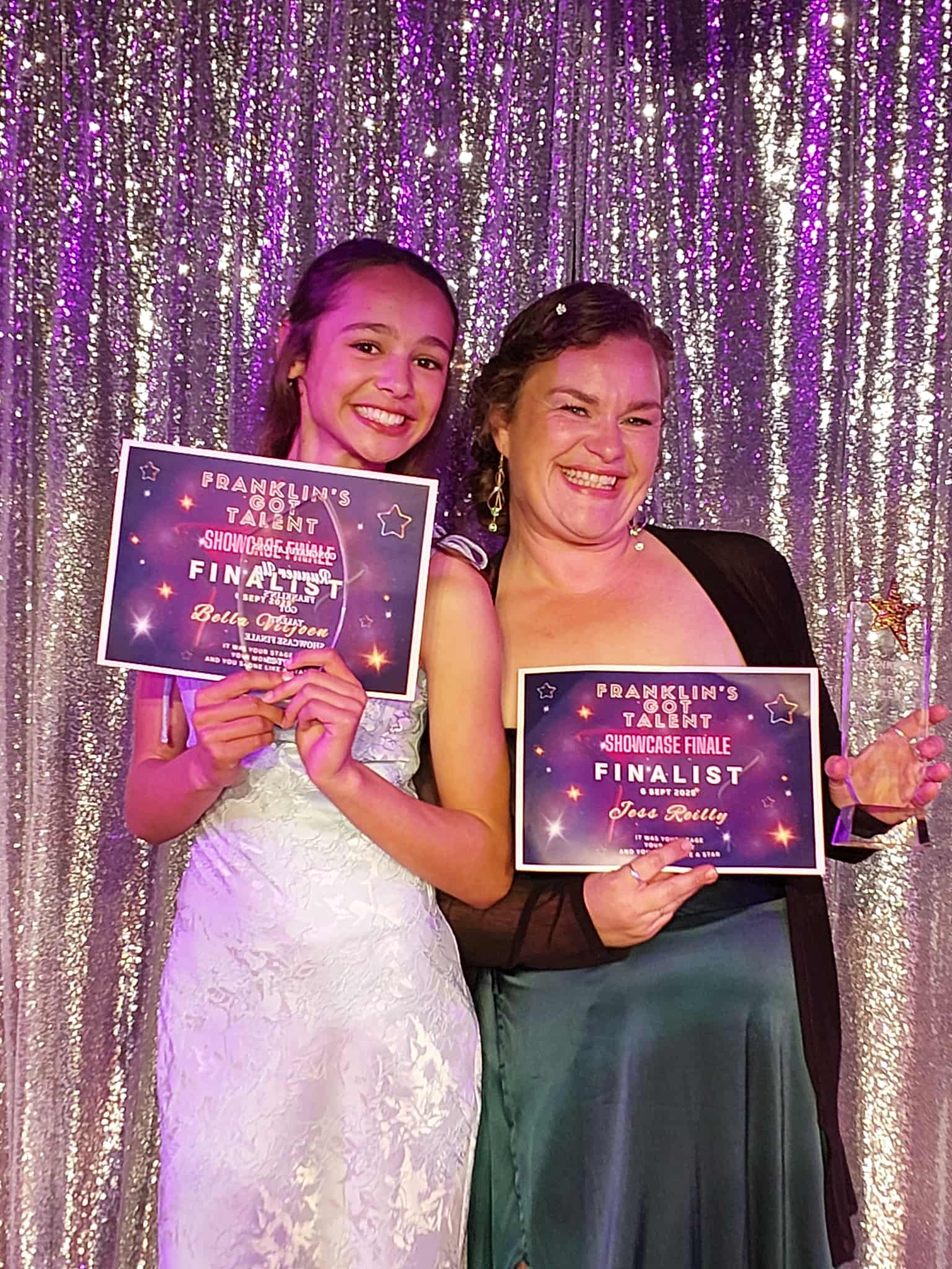 Franklin's Got Talent 2025 Winner Jess Reilly and Runner Up Bella Viljoen